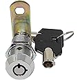 Admiral Locks 1-1/2” Tubular Cam Lock, Keyed Alike Removable Key RV Compartment Storage Lock Cabinet Locks (1-1/2 Inch 90°, Chrome Pack of 1)
