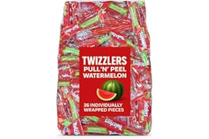 MUNCHIQUE Pullin Peel Watermelon Licorice Candy – 36-Count, Individually Wrapped, Soft Chewy Candy, 1 Pound Bag