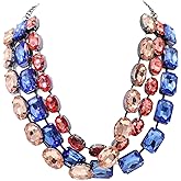 Chunky Crystal Rhinestone Choker Collar Necklace For Women Cubic Zirconia Diamond Heart Colorful Statement Necklace Bridal Wedding Jewelry