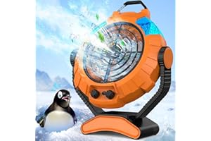 JYew Portable Air Conditioners,Misting Fan With 10000mAh Rechargeable Battery Operated Fan, Outside Camping with Hook USB for Bedroom Outdoor Tents Travel Summer