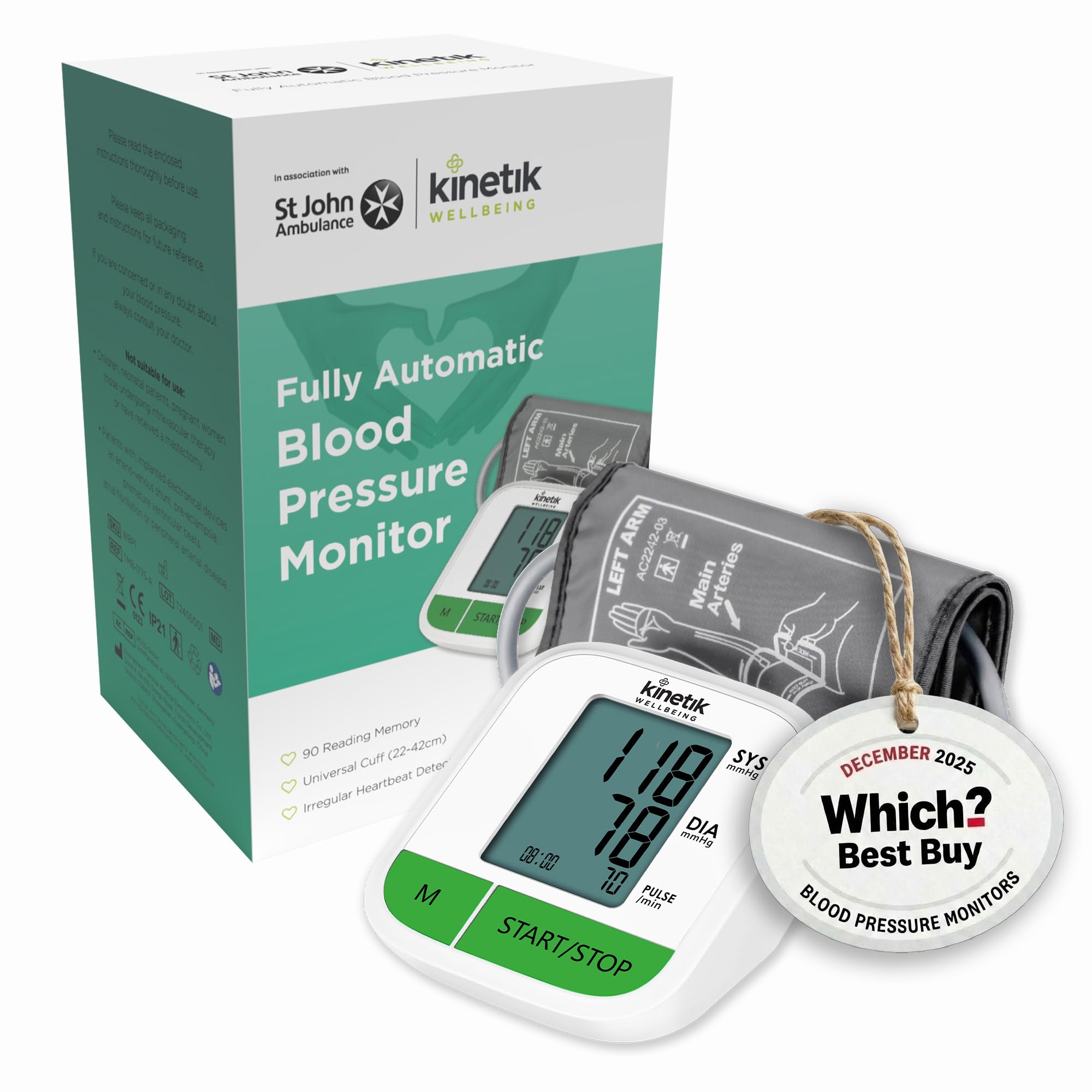 Kinetik Wellbeing Fully Automatic Blood Pressure Monitor