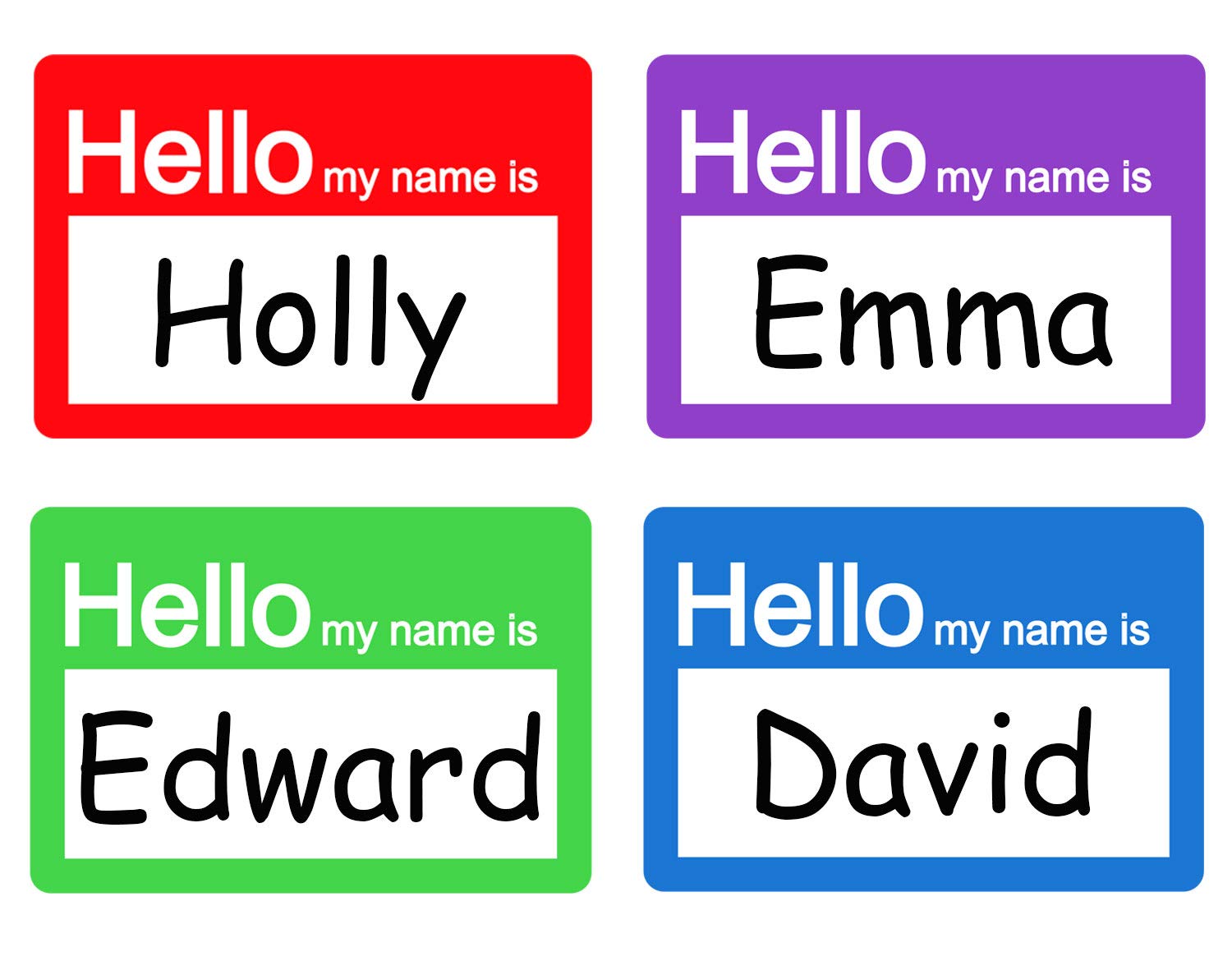Buy SMAR 2 X 3 inch Hello My Name is Stickers Trendy Name Tag Labels