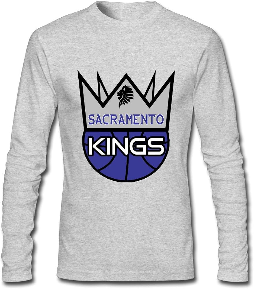 Men's Sacramento Kings Team Logo Cover Popular Long Sleeve Tee