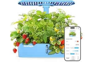 Sainlogic Hydroponics Growing System Kit, 12 Pods Watering Planter, Smart Indoor Garden with APP & WiFi Connected, 5 X Growth with 24W LED, Quiet Pump, for Vegetables, Herbs and Flowers