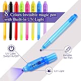 DazSpirit 8 Pieces Invisible Ink Pens and Notebooks Set Detective Theme view 3
