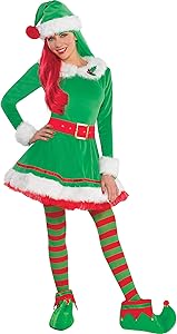 Amscan Green Elf Costume for Women, Christmas Costume, Large, with Included Accessories
