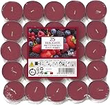 Price's Petali Scented Tealights 25 Pack Mixed Berries 4 Hour Burn Time