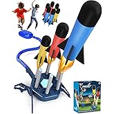 TOY Life Toy Rocket Launcher for Kids with 6 Foam Rockets and Refills Rocket Launcher for Kids 5-8-12 Shoot Up to 100 Ft Outdoor Toys
