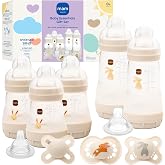 MAM Easy Start Anti-Colic 5 Baby Bottle &amp; 3 Pacifier Newborn Gift Set | 5 Self Sterilizing Bottles (3X 5oz, 2X 9oz) &amp; 3 Original Pacifiers 0&ndash;16 Months + Extra Nipples, Made In Europe