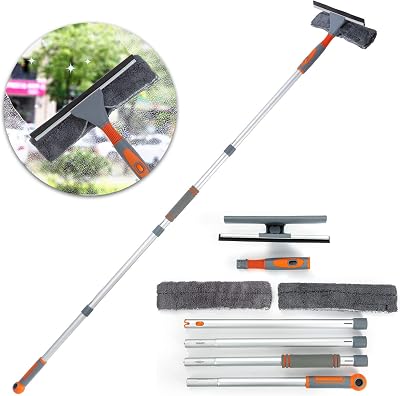 Lomida Professional Window Squeegee Kit 158cm Telescopic Bendable Head