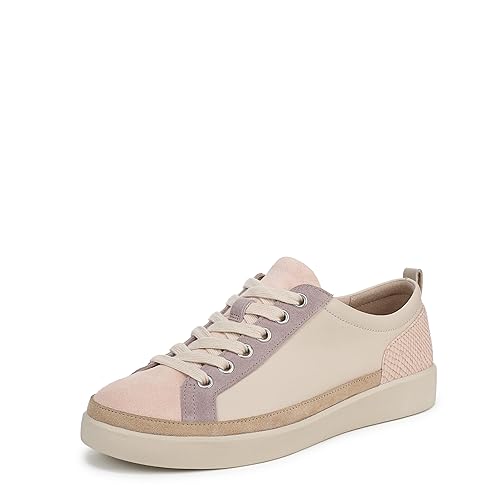 VIONIC Women's Winny Sneaker, Parchment/Cameo Rose Leather, 5 Wide