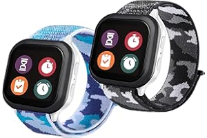 BRONGER Fit Length for Boys Girls 2,3,5 Pack Watch Band Compatible with Gizmo Watch 3 2 1/Gabb Watch 3 2 1: Hook&Loop Easy to Use for Kids