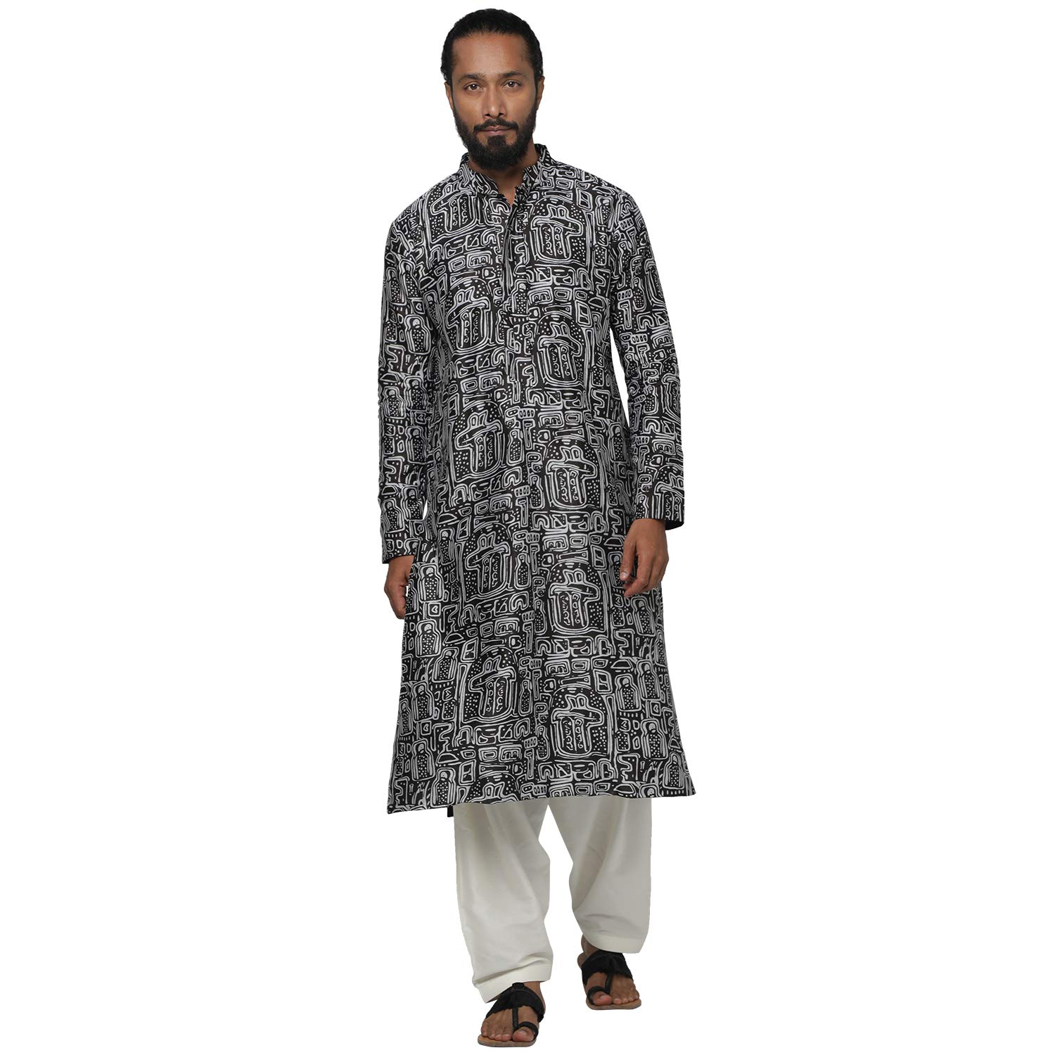 Buy House of Masaba Black Maze Kurta for Men's Ethnic/Fusion/Festive/Indian/Style at Amazon.in