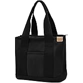 TeeYee 16oz Canvas Tote Bag Casual Multi pockets Handbags Large Capacity Shopping Shoulder Bag with Pocket Bags Work Purses | Shopper bag, Zipper pockets, Unsex design, Organized slots