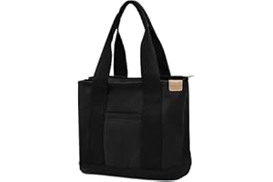 TeeYee Canvas Tote Bag Casual Multi pockets Handbags Large Capacity Shopping Shoulder Bag with Pocket Bags Work Purses