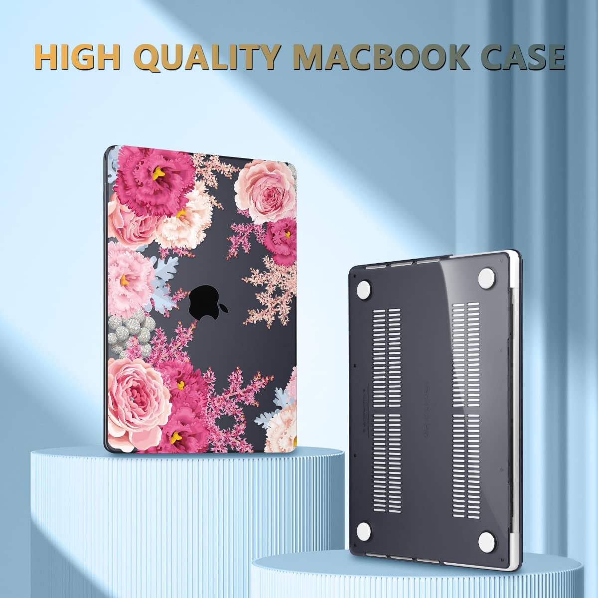 CISSOOK Gorgeous Floral Case for MacBook Pro 16 Inch 2025-2021 Release A3403 A3186 A2991 A2780 A2485, Plastic Hard Shell Case for MacBook Pro 16