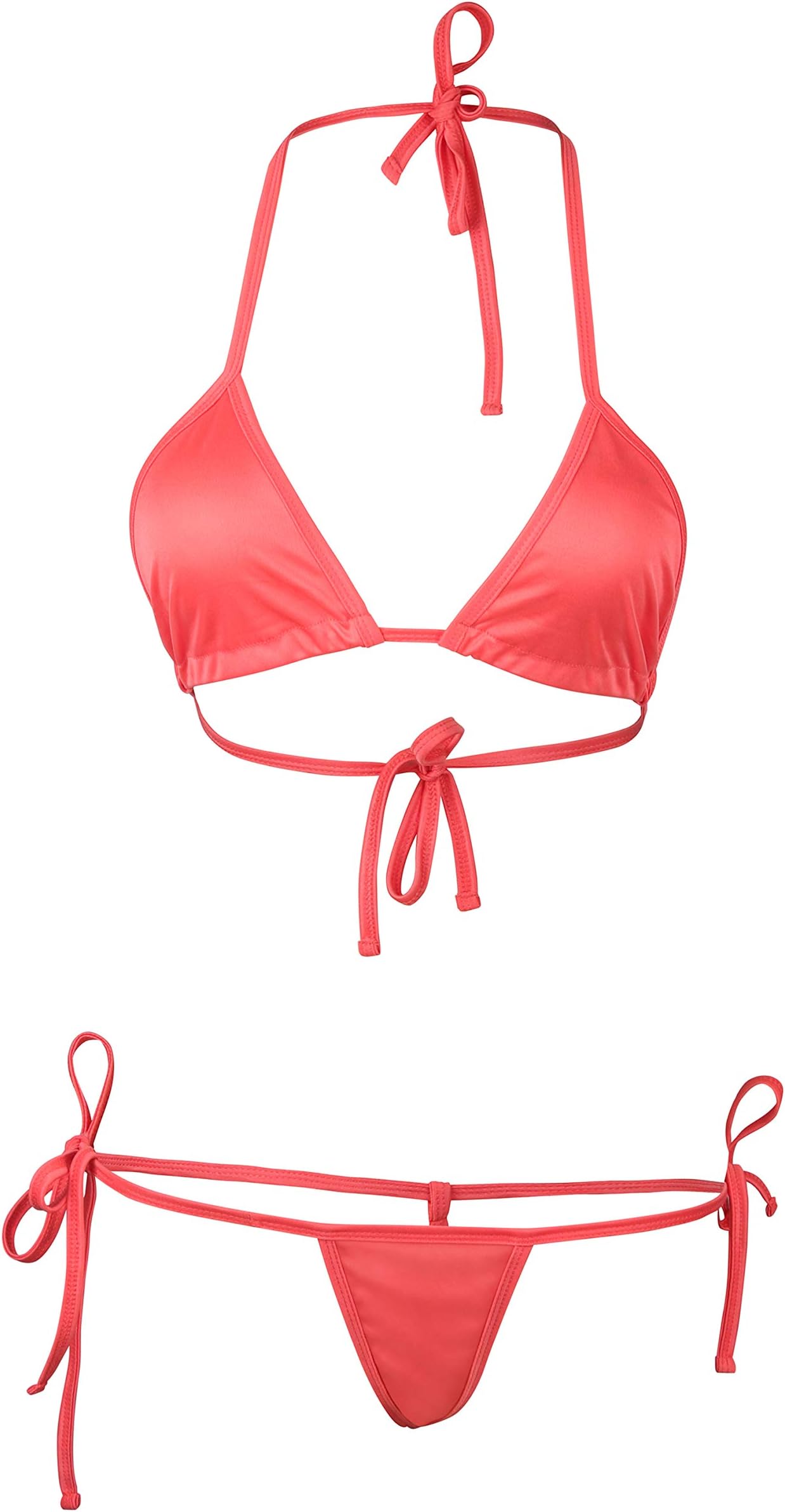 MPITUDE Women's Poly Spandex Solid Bikini Set