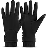 Welvgnnce Women's Winter Warm Gloves With Touch Screen Texting Fingers, Windproof, Fleece Lined, Thick Warm Gloves