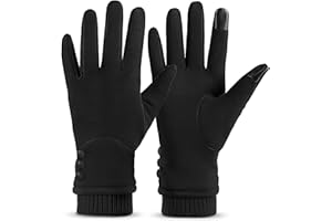 Welvgnnce Women's Winter Warm Gloves With Touch Screen Texting Fingers, Windproof, Fleece Lined, Thick Warm Gloves