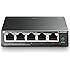 TP-Link TL-SG1005P, 5 Port Gigabit PoE Switch, 4 PoE+ Ports @65W, Desktop, Plug & Play, Sturdy Metal w/ Shielded Ports, Fanle