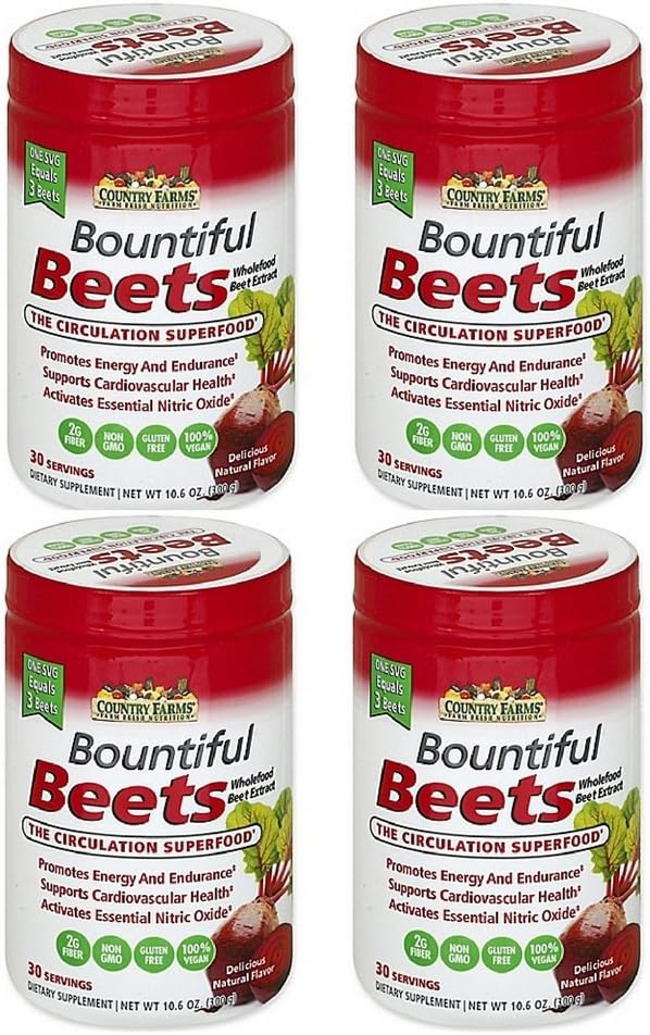 Country Farms Bountiful Beets Circulation Superfood 10.6 oz (Pack of 4)