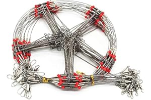 SENYUBBY Senyu Wire Trace Leader Rig Stainless Steel 1-5 Arms Fishing Rigs with Snap,High-Strength Fishing Leaders Saltwater-Perch Rigs for Fishing