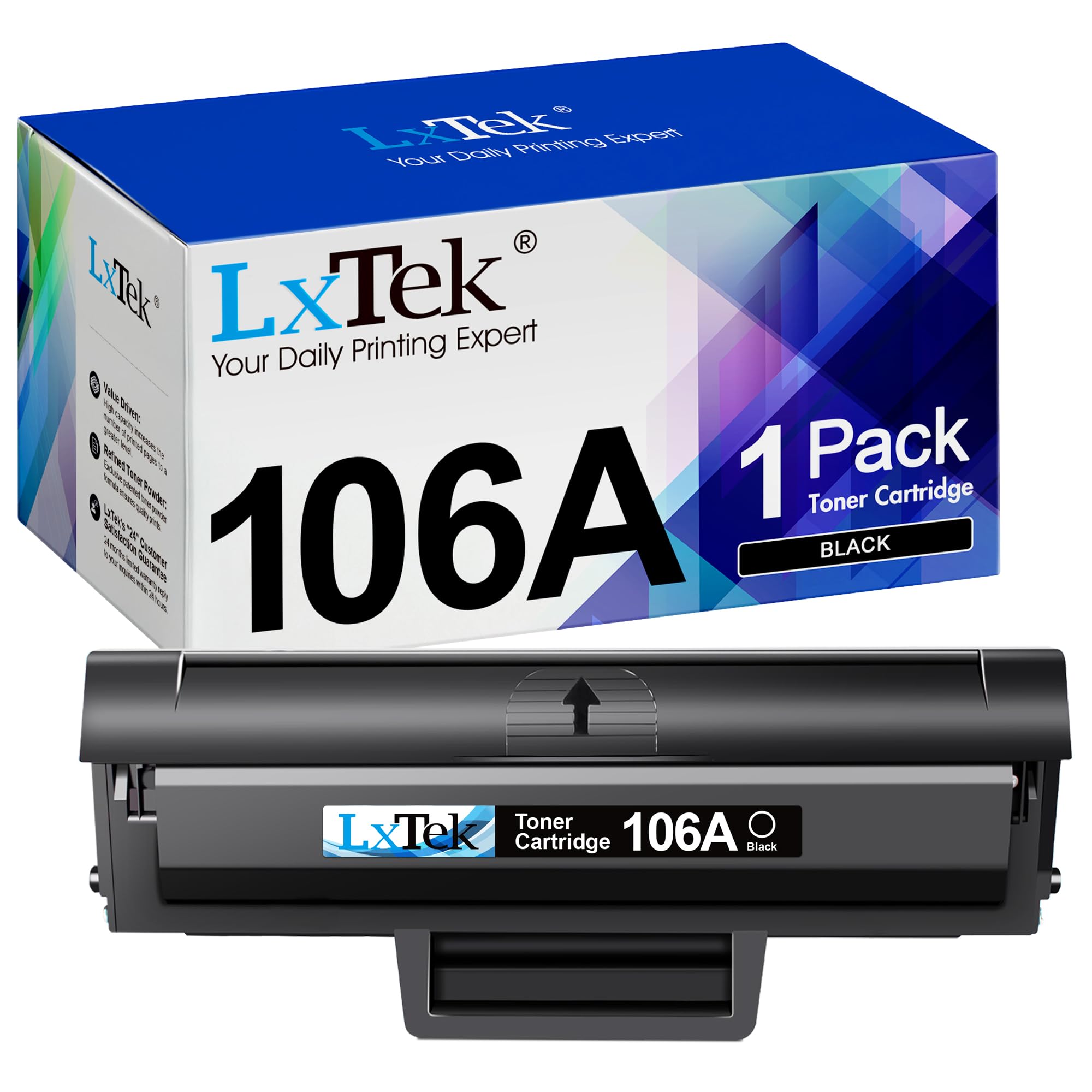 LxTek Compatible Toner Cartridge Replacement for HP 106A W1106A for Laser 107a 107r 107w HP Laser MFP 135a 135r 135w 135wg 137fnw 137fwg (Black)