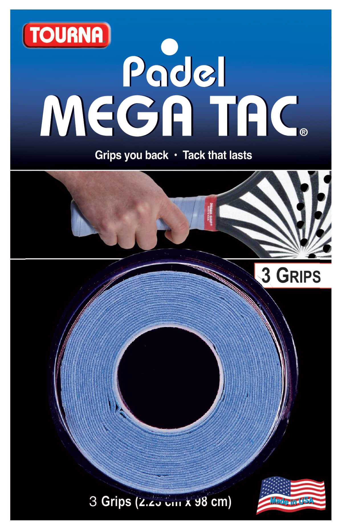 Padel Mega Tac 3 Pack Blue