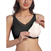 Women's Mastectomy Bras with Pockets Everyday Bra for Post Surgery Bra Included 1 Pair Removable Chest Pads