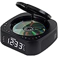 JENSEN JCR-375 Stereo Digital Dual-Alarm Clock with Top-Loading CD Player, FM Tuner, USB Charging Port, and Battery Backup