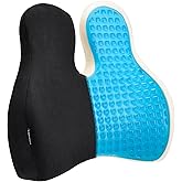 Zickskt Lumbar Support Pillow for Office Chair - Memory Foam Back Cushion for Chair, Car, Couch - Lumbar Pillow Promotes Better Posture, Back Pain Relief with Adjustable Strap & Non-Slip