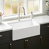 Signature Hardware 953910-30 Rowena 30" Farmhouse Single Basin Fireclay Kitchen Sink - White
