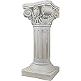 MOOFAR Classical Greek Ionic Order Column with Retro Old Style for Indoor Outdoor Garden Decor or Display Pedestal Pillar Stand for Plants and Sculptures,White