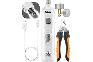 LOPSIC Dog Nail Trimmers with 3 Grinding Wheels Pet Dog Nail Clipper Kit for Large Medium Dogs Cats Small Animal Nail Care raw-White