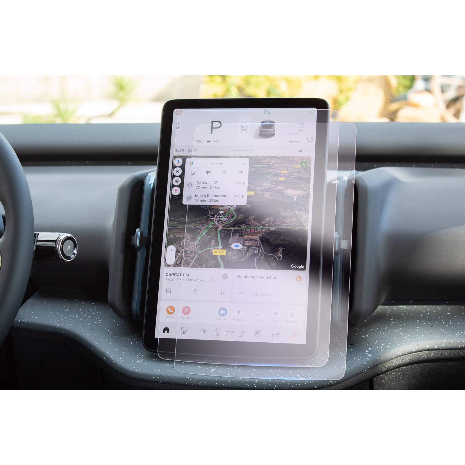GAFAT [Pack of 2] Compatible with Volvo EX30 2024 2025 12.3" Navigation Protective Film, Nano Screen Protector for Volvo EX30 2024 12.3 Inch Touchscreen Display Navigation GPS, 6H Anti-Scratch