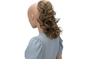 CAISHA by PRETTYSHOP 12" Hair Piece Braid Ponytail Extension Voluminous Wavy Golden Blonde Red Brown Mix PH218