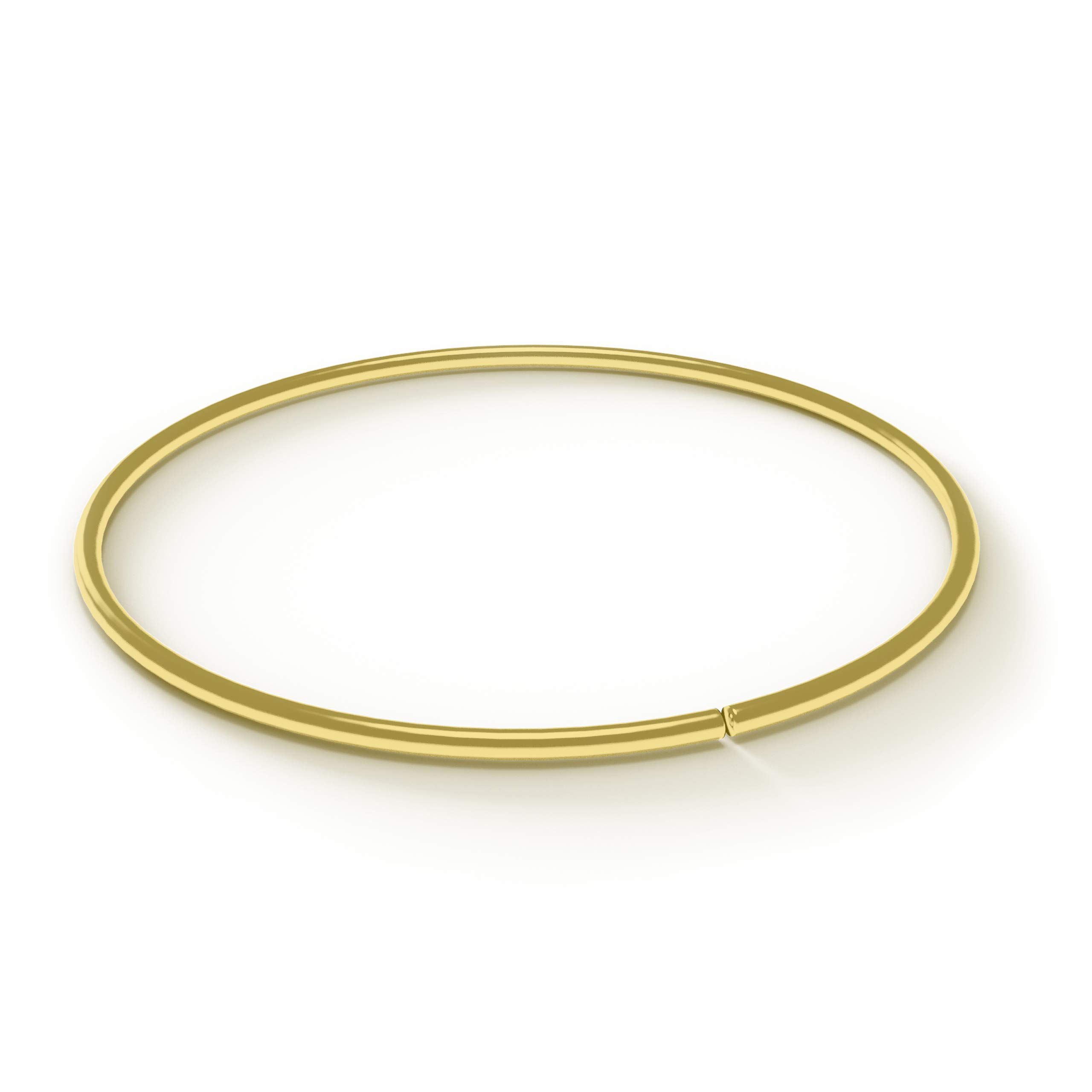 AZARIO LONDON 9K Yellow Gold 22 Gauge - 8MM Diameter Seamless Continuous Open Hoop Nose Ring Nose Piercing