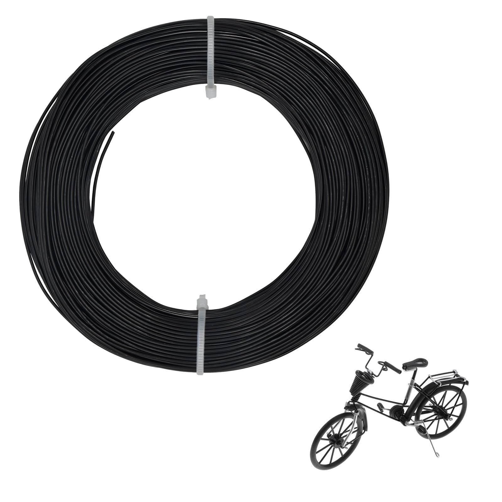 Bailinks 1mm Aluminium Craft Wire, 50 Meters Jewellery Making Wire, Black