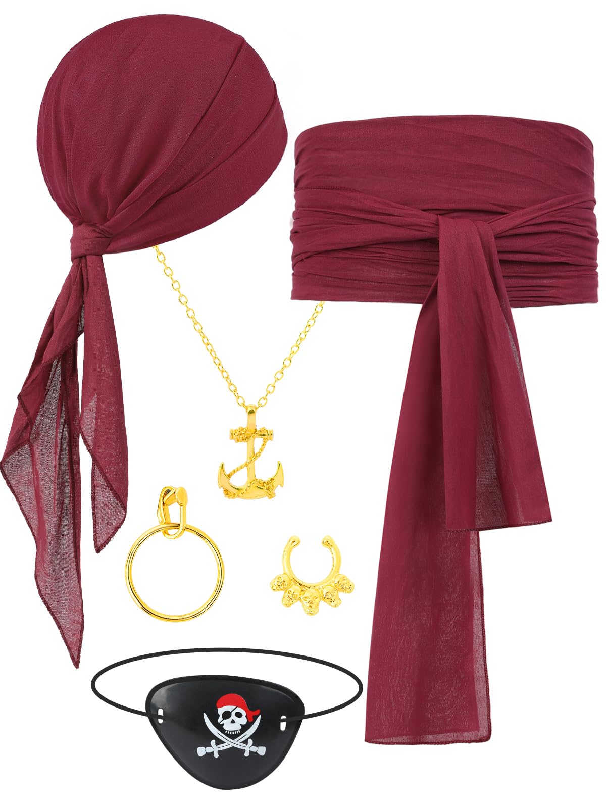 Pirate Bandana Costume Accessories Unisex