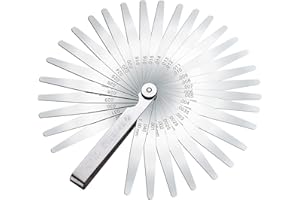 Eastyard Stainless Steel Feeler Gauge 32-Piece Blade Tool for Gap Width/Thickness Measurements (Measuring Range: 0.001"-0.04")