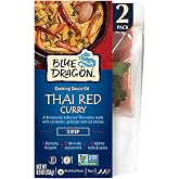 Blue Dragon 3 Step Thai Red Curry Kit - 8.9 oz (Pack of 2) - Pre-Portioned Sachets of Authentic Thai Red Curry Paste, Coconut Milk, &amp; Aromatic Herbs - Gluten Free, Vegan, Non-GMO, No Artificial Flavors