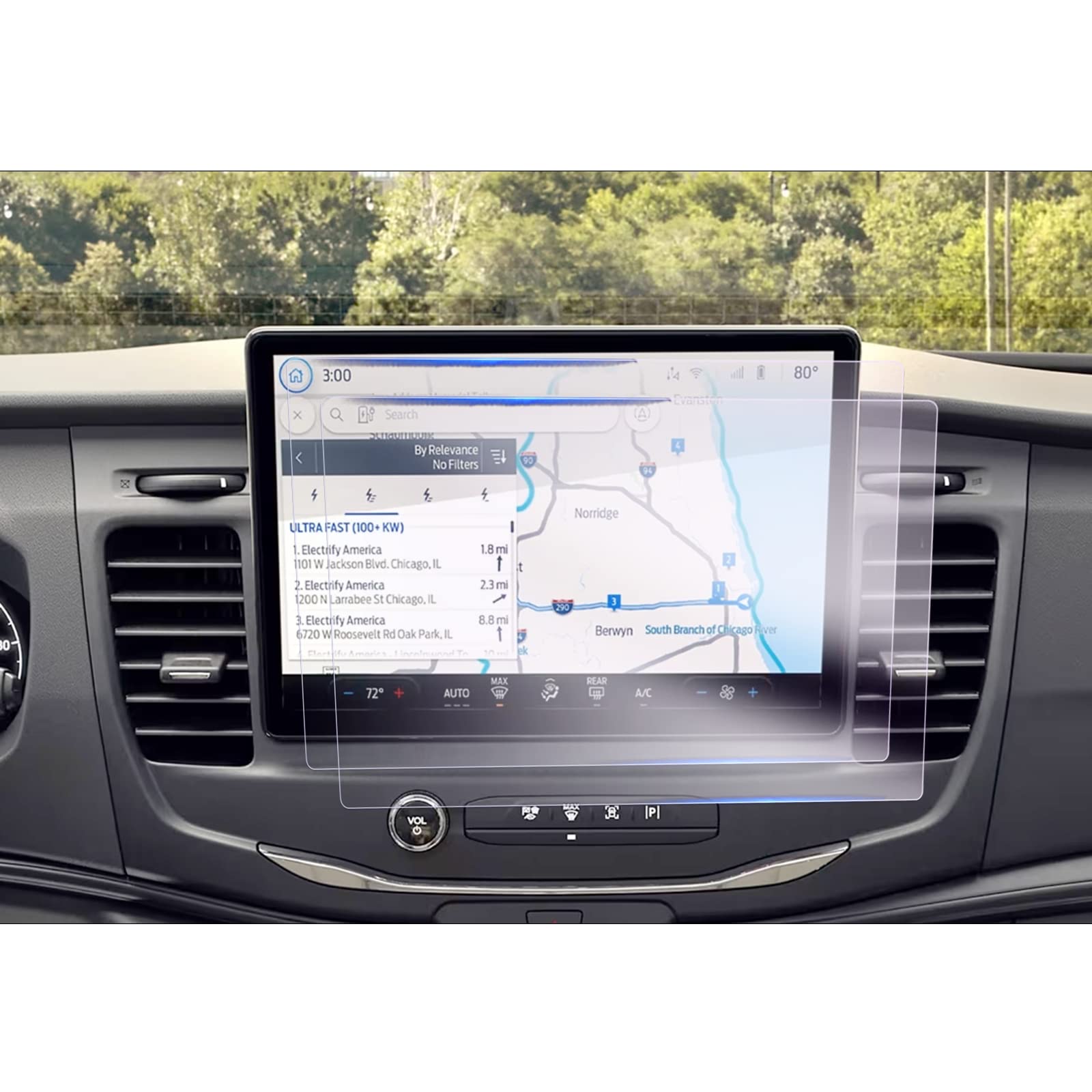 GAFAT [Pack of 2] Fo-rd Transit Custom/E-Transit EV 2022 2023 2024 12" Navigation Protective Film, Nano Screen Protector Compatible with Ford Transit 12 Inch SYNC 4, Shockproof, 6H Anti-Scratch