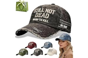 WOSLXM Still Not Dead Baseball Cap - Hard to Kill Vintage Dad Hat, Vintage Dad Hat Break Distressed for Men Women