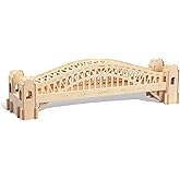 Puzzled Sydney Bridge 3D Wooden Puzzle Model Kit - Fun and Education Wooden Building Kits for Kids, DIY Wooden Puzzle Toy Bridge Model Construction Kit, Cool Architecture Gifts for Kids - 55 Pieces