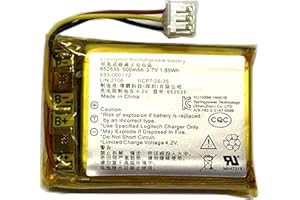 EXMUMCMR 652535 Battery Replacement for Logitech MX Master 2 MX Master 3 MX Master 2s MX Anywhere 2 MX Anywhere 2S MX Ergo M-RO052 Wireless Mouse 910-004362 910-004374 533-000120 533-000121 602535 500mAh