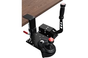HUYE Racing Game Driving Shifter Handbrake Desk Mount Compatible With Thrustmaster TH8a, TH8s, TSS, TSSH and Logitech G Driving Force Shifter fit Most Racing Shifters and USB Handbrakes