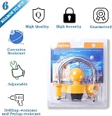Tevlaphee Trailer Lock Hitch Coupler with 2 Keys Yellow Aluminum Alloy Heavy view 2
