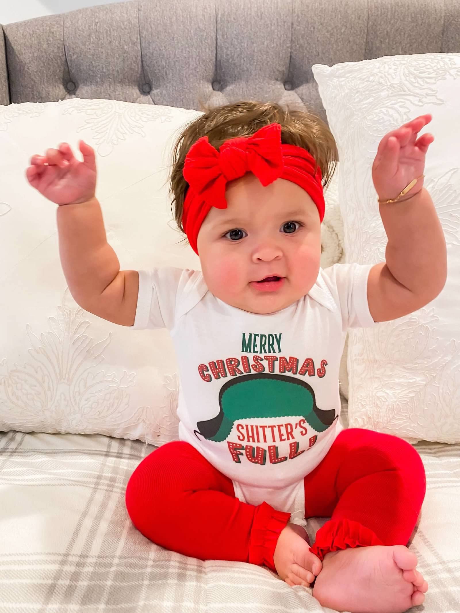 Ink Trendz Merry Christmas Shitter's Full Christmas Vacation Funny Griswald Cute Baby Onesie