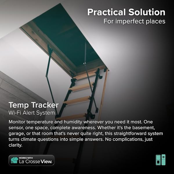 TEMP TRACKER WI-FI ALERT SYSTEM WITH THE BRIDGE GATEWAY AND AN INDOOR OUTDOOR TEMPERATURE AND HUMIDITY SENSOR