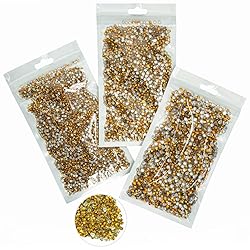 16000PCS Bright Gold Resin Rhinestones for Crafts